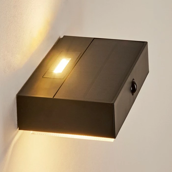 Hofstein Seilhac Solarwandleuchte LED Schwarz, 1-flammig, Bewegungsmelder 7 Hofstein Seilhac Solarwandleuchte LED Schwarz, 1-flammig, Bewegungsmelder – Bild 7