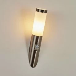 Hofstein Sessa Außenwandleuchte Nickel-Matt, 1-flammig, Bewegungsmelder -Außenleuchten Verkäufe sessa aussenwandleuchte h3539835 10