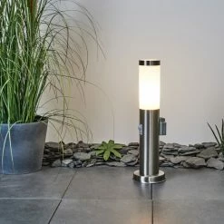 Hofstein Sessa Wegeleuchte Nickel-Matt, 1-flammig, Bewegungsmelder -Außenleuchten Verkäufe sessa wegeleuchte h3018064 10