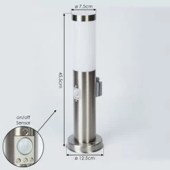 Hofstein Sessa Wegeleuchte Nickel-Matt, 1-flammig, Bewegungsmelder -Außenleuchten Verkäufe sessa wegeleuchte h3018064 3