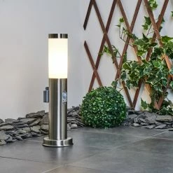 Hofstein Sessa Wegeleuchte Nickel-Matt, 1-flammig, Bewegungsmelder -Außenleuchten Verkäufe sessa wegeleuchte h3018064 6