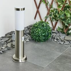 Hofstein Sessa Wegeleuchte Nickel-Matt, 1-flammig, Bewegungsmelder -Außenleuchten Verkäufe sessa wegeleuchte h3018064 9