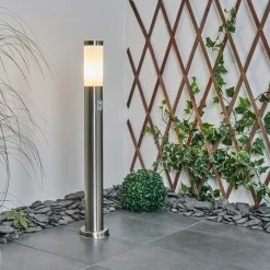 Hofstein Sessa Wegeleuchte Nickel-Matt, 1-flammig, Bewegungsmelder -Außenleuchten Verkäufe sessa wegeleuchte h3018132 8