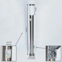 Hofstein Sessa Wegeleuchte Nickel-Matt, 1-flammig, Bewegungsmelder -Außenleuchten Verkäufe sessa wegeleuchte h3018163 3