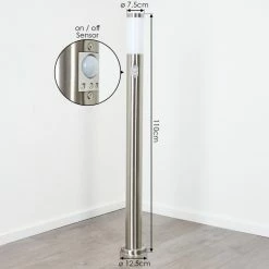 Hofstein Sessa Wegeleuchte Nickel-Matt, 1-flammig, Bewegungsmelder -Außenleuchten Verkäufe sessa wegeleuchte h3018187 3