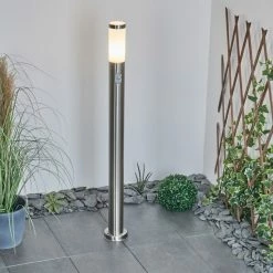 Hofstein Sessa Wegeleuchte Nickel-Matt, 1-flammig, Bewegungsmelder -Außenleuchten Verkäufe sessa wegeleuchte h3018187 9