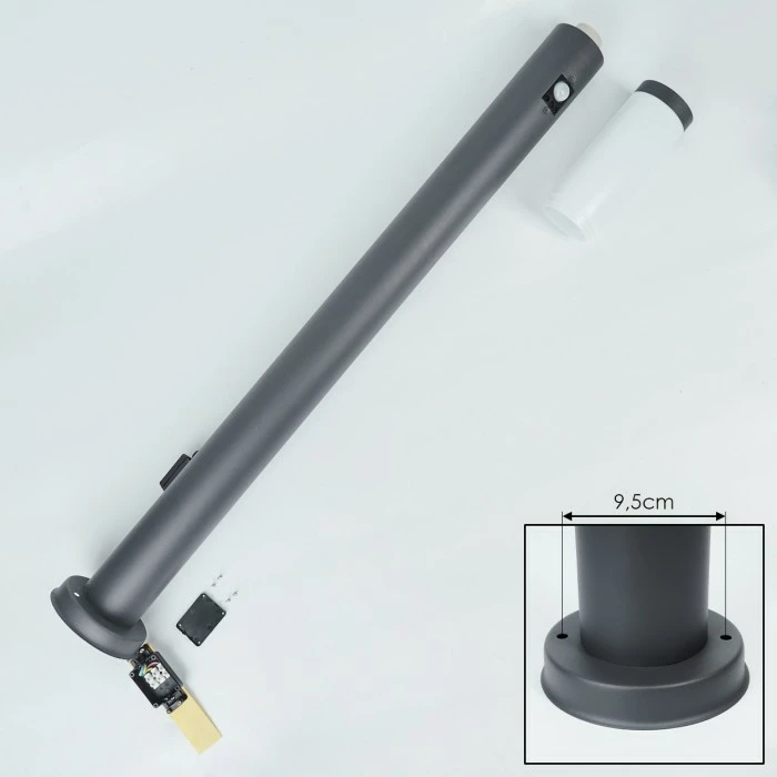 Hofstein Sessa Wegeleuchte Anthrazit, 1-flammig, Bewegungsmelder 5 Hofstein Sessa Wegeleuchte Anthrazit, 1-flammig, Bewegungsmelder – Bild 5