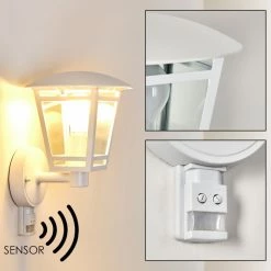 Hofstein Siera Außenwandleuchte Weiß, 1-flammig, Bewegungsmelder -Außenleuchten Verkäufe siera aussenwandleuchte h3029947 10