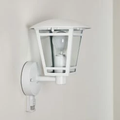 Hofstein Siera Außenwandleuchte Weiß, 1-flammig, Bewegungsmelder -Außenleuchten Verkäufe siera aussenwandleuchte h3029947 3