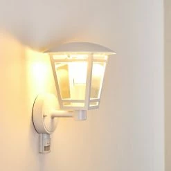 Hofstein Siera Außenwandleuchte Weiß, 1-flammig, Bewegungsmelder -Außenleuchten Verkäufe siera aussenwandleuchte h3029947 5