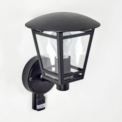 Hofstein Siera Außenwandleuchte Schwarz, 1-flammig, Bewegungsmelder -Außenleuchten Verkäufe siera aussenwandleuchte h3029954 9