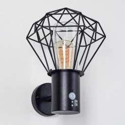 Hofstein Solda Außenwandleuchte Schwarz, 1-flammig, Bewegungsmelder -Außenleuchten Verkäufe solda aussenwandleuchte h3401446 2