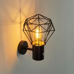 Hofstein Solda Außenwandleuchte Schwarz, 1-flammig, Bewegungsmelder -Außenleuchten Verkäufe solda aussenwandleuchte h3401446 5