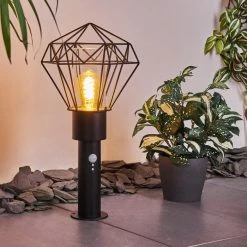 Hofstein Solda Wegeleuchte Schwarz, 1-flammig, Bewegungsmelder -Außenleuchten Verkäufe solda wegeleuchte h3409008 8