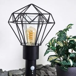 Hofstein Solda Wegeleuchte Schwarz, 1-flammig, Bewegungsmelder -Außenleuchten Verkäufe solda wegeleuchte h3409008 9