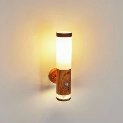 Hofstein Tenvik Außenwandleuchte LED Braun, Holzoptik, 2-flammig, Bewegungsmelder -Außenleuchten Verkäufe tenvik aussenwandleuchte h3432631 6