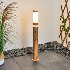 Hofstein Tenvik Wegeleuchte Braun, Holz dunkel, 1-flammig, Bewegungsmelder -Außenleuchten Verkäufe tenvik wegeleuchte h3427798 6