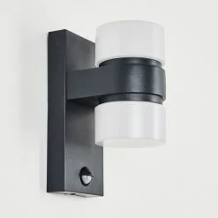 Hofstein Tiarp Außenwandleuchte LED Schwarz, 2-flammig, Bewegungsmelder -Außenleuchten Verkäufe tiarp aussenwandleuchte h3428689 9