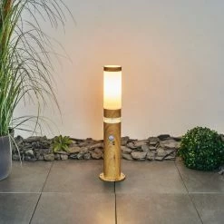 Hofstein Tise Wegeleuchte Braun, Holzoptik, 2-flammig, Bewegungsmelder -Außenleuchten Verkäufe tise wegeleuchte h3445624 10