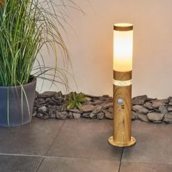 Hofstein Tise Wegeleuchte Braun, Holzoptik, 2-flammig, Bewegungsmelder -Außenleuchten Verkäufe tise wegeleuchte h3445624 6