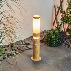 Hofstein Tise Wegeleuchte Braun, Holzoptik, 2-flammig, Bewegungsmelder -Außenleuchten Verkäufe tise wegeleuchte h3445624 8