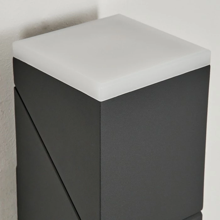 Hofstein Toogong Außenwandleuchte LED Anthrazit, 2-flammig, Bewegungsmelder 3 Hofstein Toogong Außenwandleuchte LED Anthrazit, 2-flammig, Bewegungsmelder – Bild 3