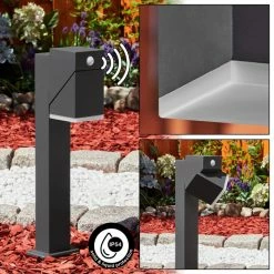 Hofstein Toogong Sockelleuchte LED Anthrazit, 1-flammig, Bewegungsmelder