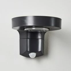 Hofstein Townsville Solar-Außenwandleuchte LED Schwarz, 1-flammig, Bewegungsmelder -Außenleuchten Verkäufe townsville solar aussenwandleuchte h3304853 do1 14