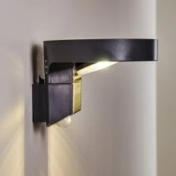 Hofstein Townsville Solar-Außenwandleuchte LED Schwarz, 1-flammig, Bewegungsmelder -Außenleuchten Verkäufe townsville solar aussenwandleuchte h3304853 do1 15