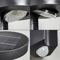Hofstein Townsville Solar-Außenwandleuchte LED Schwarz, 1-flammig, Bewegungsmelder -Außenleuchten Verkäufe townsville solar aussenwandleuchte h3304853 do1 5