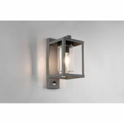 Trio Leuchten Lunga Außenwandleuchte Anthrazit, 1-flammig, Bewegungsmelder