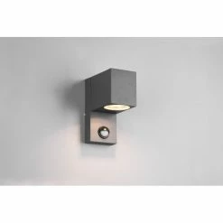 Trio Leuchten Roya Außenwandleuchte Anthrazit, 1-flammig, Bewegungsmelder