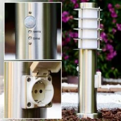 Hofstein Tunes Sockelleuchte Edelstahl, 1-flammig, Bewegungsmelder -Außenleuchten Verkäufe tunes sockelleuchte h165134 10