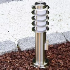 Hofstein Tunes Sockelleuchte Edelstahl, 1-flammig, Bewegungsmelder -Außenleuchten Verkäufe tunes sockelleuchte h165134 5