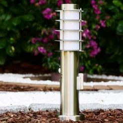 Hofstein Tunes Sockelleuchte Edelstahl, 1-flammig, Bewegungsmelder -Außenleuchten Verkäufe tunes sockelleuchte h165134 6