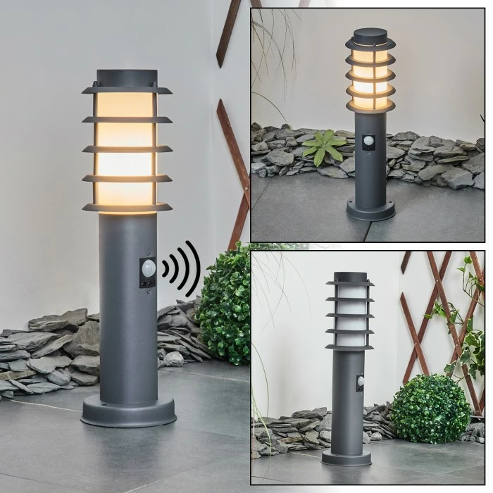 Hofstein Tunes Sockelleuchte Anthrazit, 1-flammig, Bewegungsmelder 1 Hofstein Tunes Sockelleuchte Anthrazit, 1-flammig, Bewegungsmelder