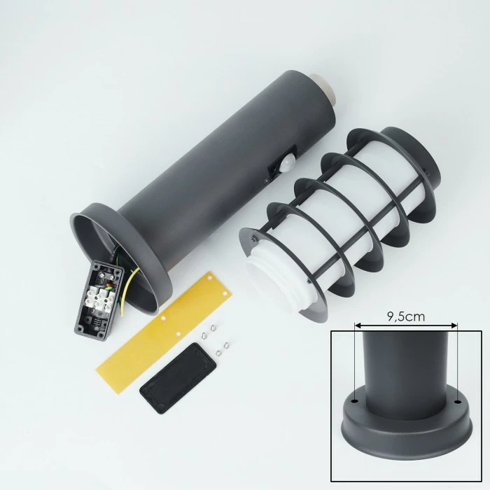 Hofstein Tunes Sockelleuchte Anthrazit, 1-flammig, Bewegungsmelder 8 Hofstein Tunes Sockelleuchte Anthrazit, 1-flammig, Bewegungsmelder – Bild 8