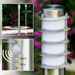 Hofstein Tunes Wegeleuchte Edelstahl, 1-flammig, Bewegungsmelder -Außenleuchten Verkäufe tunes wegeleuchte h165080 14