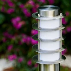 Hofstein Tunes Wegeleuchte Edelstahl, 1-flammig, Bewegungsmelder -Außenleuchten Verkäufe tunes wegeleuchte h165097 11