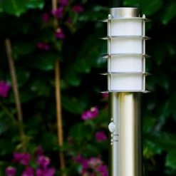 Hofstein Tunes Wegeleuchte Edelstahl, 1-flammig, Bewegungsmelder -Außenleuchten Verkäufe tunes wegeleuchte h165097 3