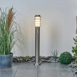 Hofstein Tunes Wegeleuchte Nickel-Matt, 1-flammig, Bewegungsmelder -Außenleuchten Verkäufe tunes wegeleuchte h3456965 10