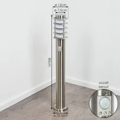 Hofstein Tunes Wegeleuchte Nickel-Matt, 1-flammig, Bewegungsmelder -Außenleuchten Verkäufe tunes wegeleuchte h3456965 3