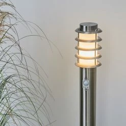 Hofstein Tunes Wegeleuchte Nickel-Matt, 1-flammig, Bewegungsmelder -Außenleuchten Verkäufe tunes wegeleuchte h3456965 8