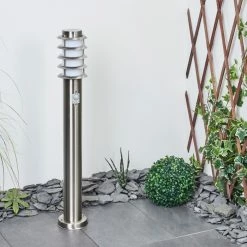 Hofstein Tunes Wegeleuchte Nickel-Matt, 1-flammig, Bewegungsmelder -Außenleuchten Verkäufe tunes wegeleuchte h3456965 9