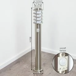 Hofstein Tunes Wegeleuchte Nickel-Matt, 1-flammig, Bewegungsmelder -Außenleuchten Verkäufe tunes wegeleuchte h3458884 3