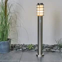 Hofstein Tunes Wegeleuchte Nickel-Matt, 1-flammig, Bewegungsmelder -Außenleuchten Verkäufe tunes wegeleuchte h3458884 6