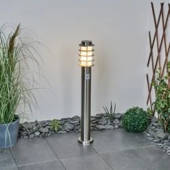 Hofstein Tunes Wegeleuchte Nickel-Matt, 1-flammig, Bewegungsmelder -Außenleuchten Verkäufe tunes wegeleuchte h3458884 8