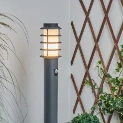 Hofstein Tunes Wegeleuchte Nickel-Matt, 1-flammig, Bewegungsmelder -Außenleuchten Verkäufe tunes wegeleuchte h3538678 8