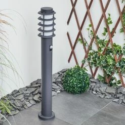 Hofstein Tunes Wegeleuchte Nickel-Matt, 1-flammig, Bewegungsmelder -Außenleuchten Verkäufe tunes wegeleuchte h3538678 9