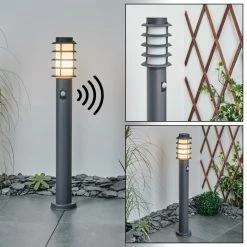 Hofstein Tunes Wegeleuchte Anthrazit, 1-flammig, Bewegungsmelder